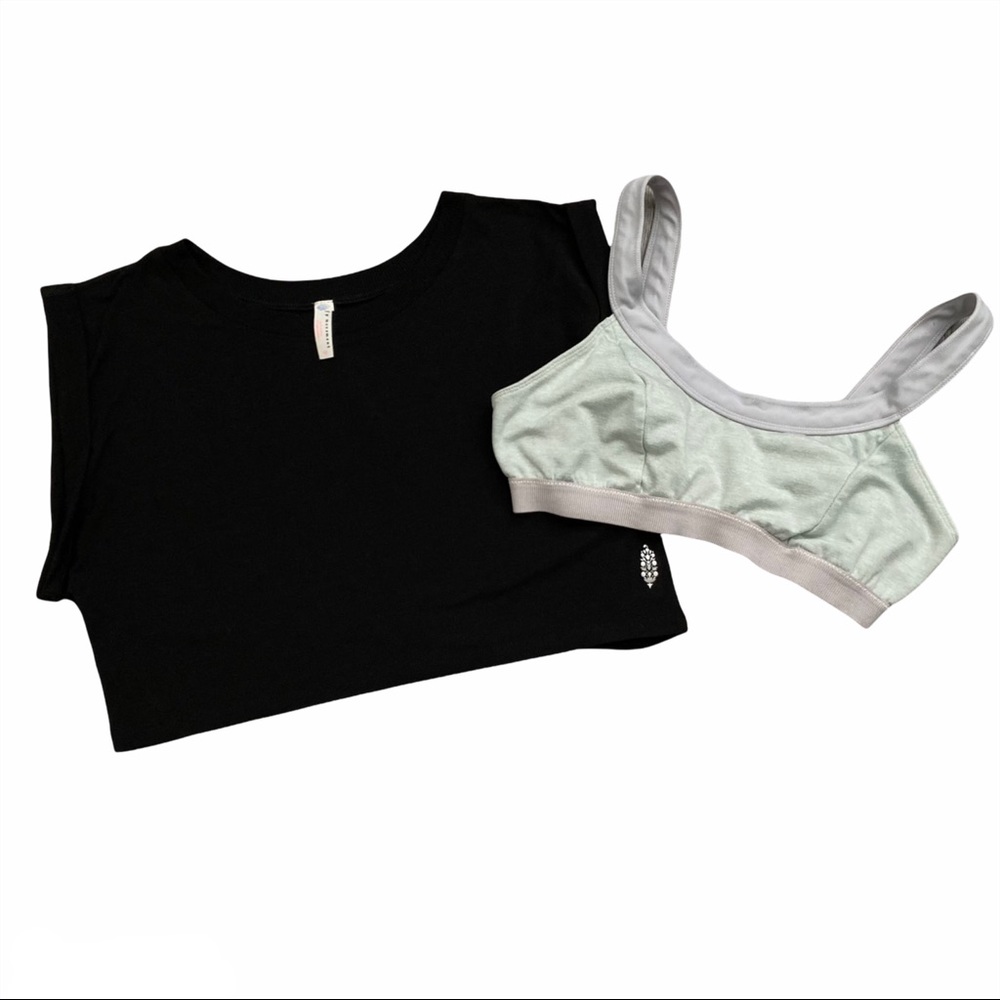 Free people movement bundle of crop top and sports bra size small